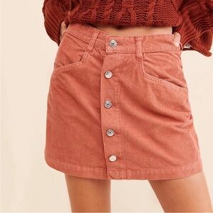 Free People Ray Corduroy Mini Skirt